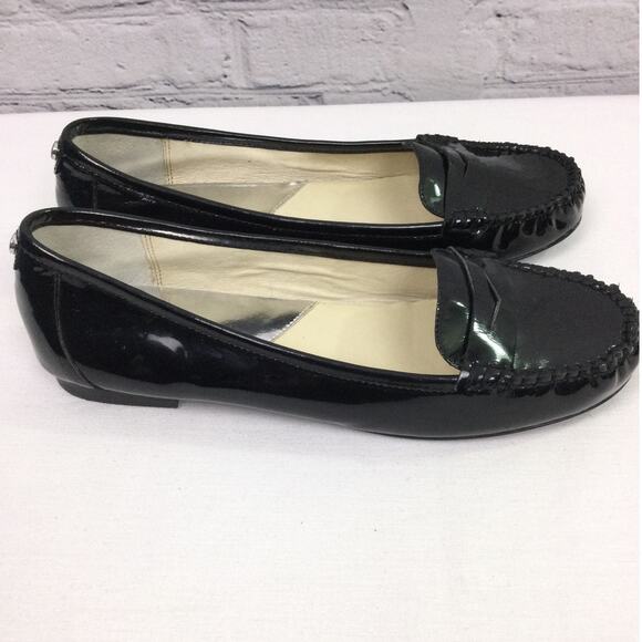 Michael Michael Kors Round Toe Preppy Patent Leather Minimalist Penny Loafer 10 - Picture 5 of 10